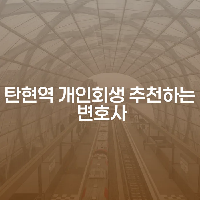 탄현역 개인회생 추천하는 변호사